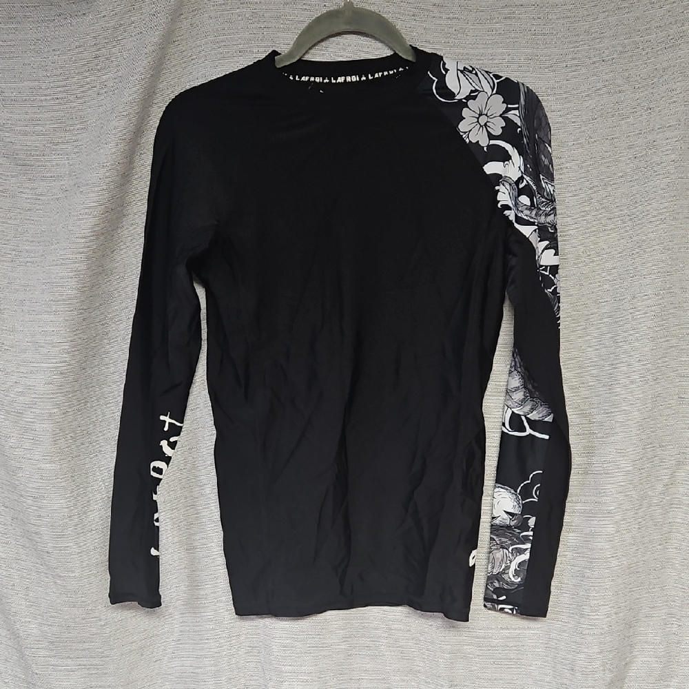 Stylish Black Floral Long Sleeve Women's Top